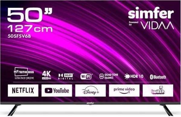 50sfsv6b 127 Ekran 50 " Vıdaa Led 4k Uled Televizyon - Image 1