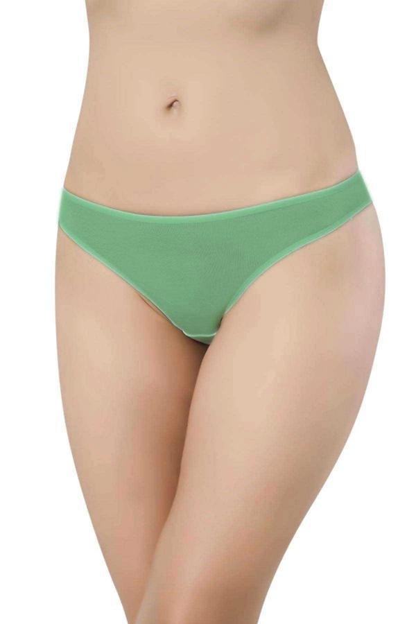 6 Adet Likralı Kadın Slip Külot Leopar Ten Yeşil - Image 1