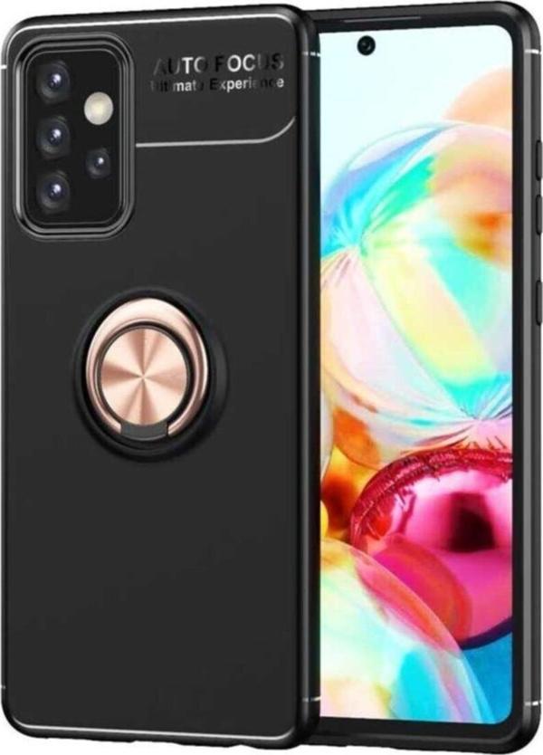 Coverzone Galaxy A52 Novel Silikon Kılıf Siyah - Rosegold - Image 1