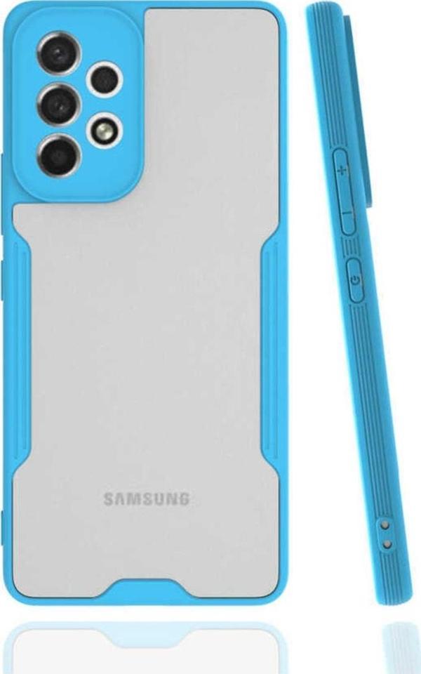 Coverzone Galaxy A73 5g Renkli Kenar Perfe Tpu Silikon Mavi - Image 1
