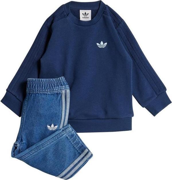adidas Bebek  Mavi  Eşofman DENIM CREW SET JD5826 - Image 1