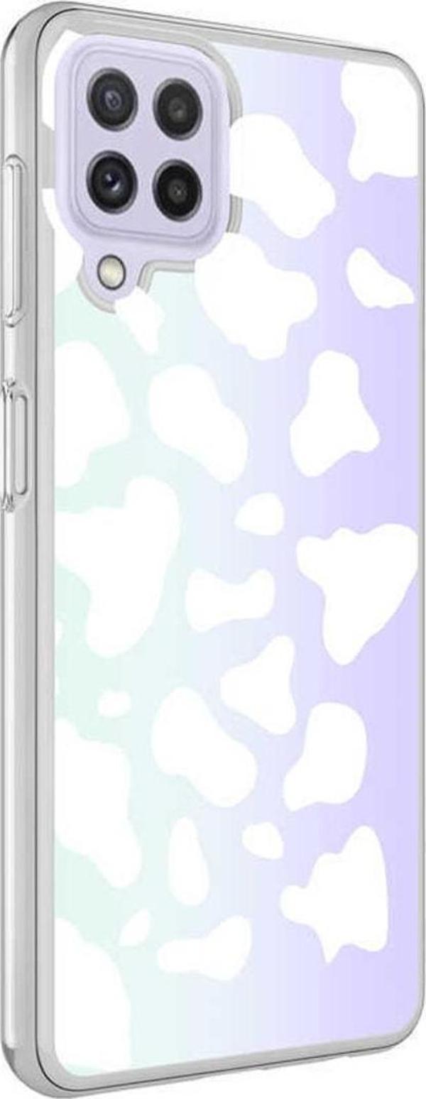 Coverzone Galaxy M22 Ile Uyumlu Kılıf Parlayan Fosfor Yüzeyli Desenli Kapak Cow - Image 1