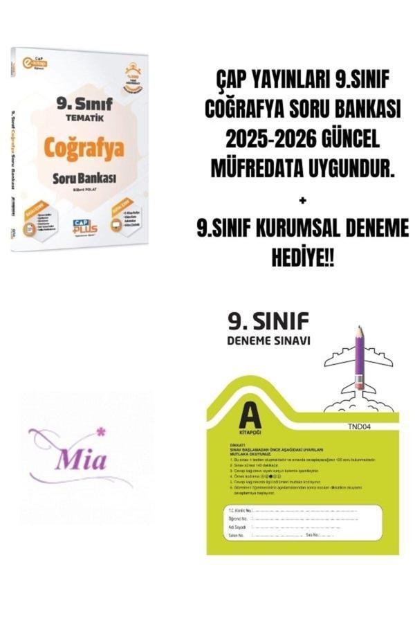 ÇAP YAYINLARI 9.SINIF COĞRAFYA SORU BANKASI HEDİYELİ - Image 1