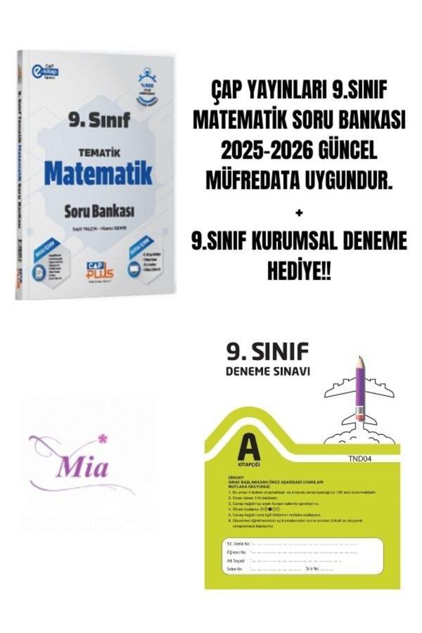 ÇAP YAYINLARI 9.SINIF MATEMATİK SORU BANKASI HEDİYELİ - Image 1