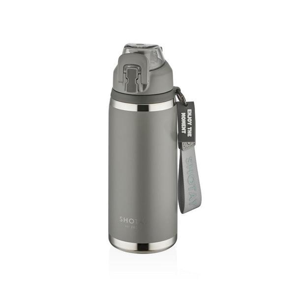 Shotay ST-8160 750ml Pipetli Gri Çelik Matara - Image 1