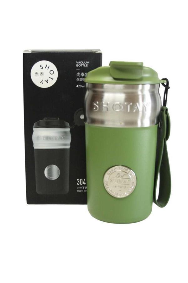 Shotay ST-8912 420ml Yeşil Çelik Termos - Image 1