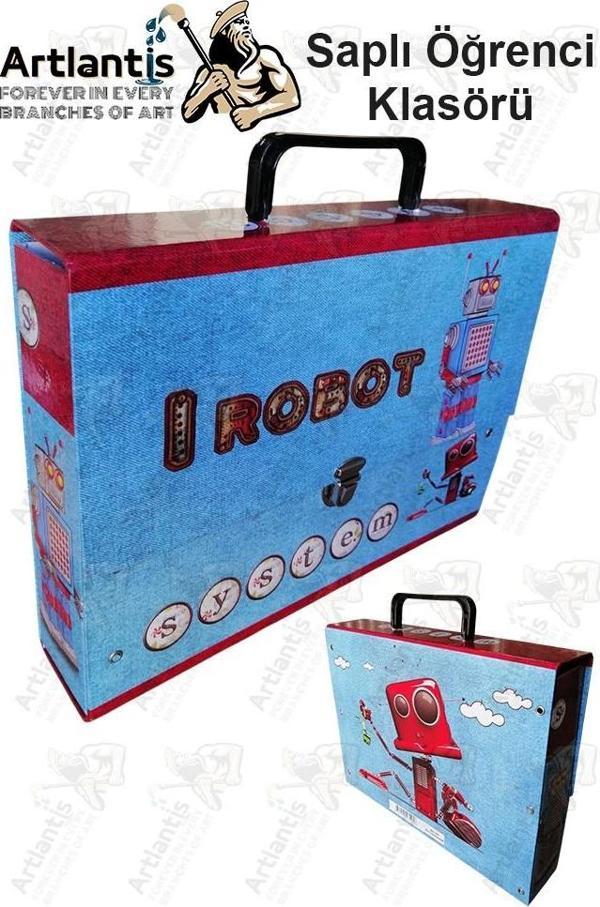 Saplı Klasör 1 Adet Kolplu Klasör Öğrenci Klasörü 32x24x7 cm Saplı Çanta Saplı Dosya Okul Sınıf - Image 1