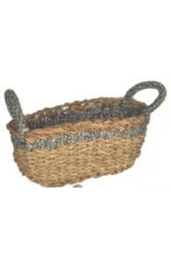 Oval Çok Amaçlı Hasır Örgü Sepet (13x30x13) - Image 1