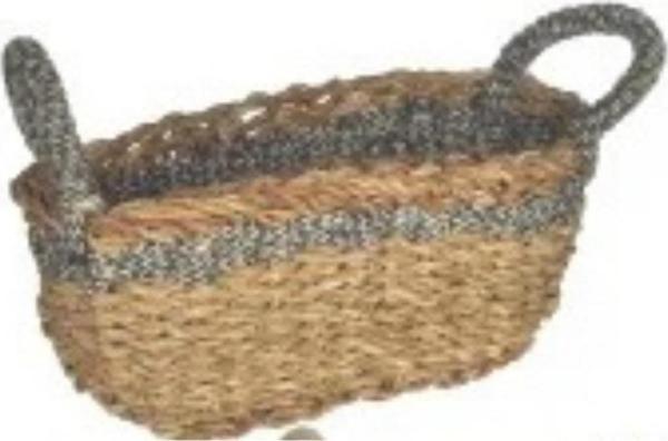 Oval Çok Amaçlı Hasır Örgü Sepet (13x30x13) - Image 1