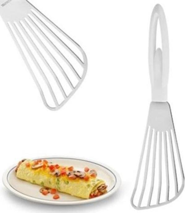 Omlet Krep Spatulası Balerin Saplı Metal Krep Omlet Çevirici - Image 1