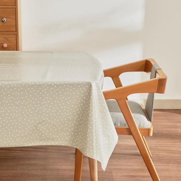 Karaca Home Luna Puantiyeli Pvc Masa Örtüsü Bej - Image 1
