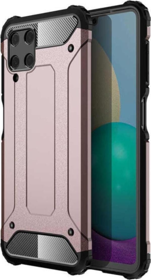 Coverzone Galaxy M22 Kılıf Shockproof Zırh Koruma Rosegold - Image 1