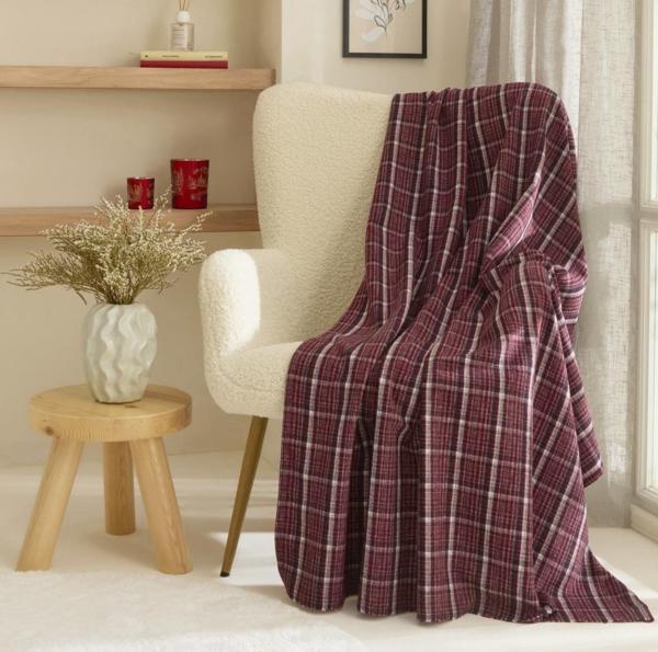 Karaca Home Flanel Throw Tv Battaniyesi Siyah-Rose - Image 1