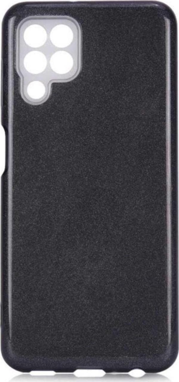 Coverzone Galaxy M22 Kılıf Simli Shining Silikon Siyah - Image 1