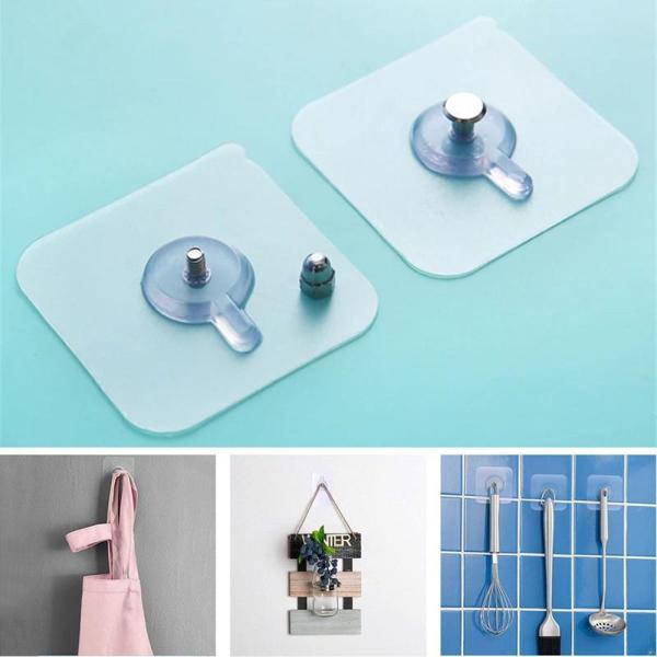 5 Li Yapışkanlı Mutfak Banyo Raf Tutucu Askı Pin Çerçeve Çok Amaçlı Askısı - Image 1