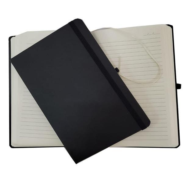 Siyah Renk Termo Deri Çizgili Defter - Image 1