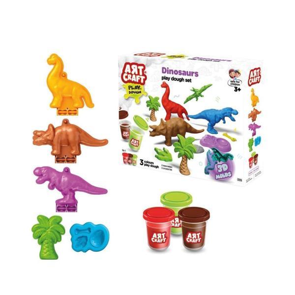 03996 Art Craft Dinozorlar Hamur Set 168 Gr -Fentoys - Image 1