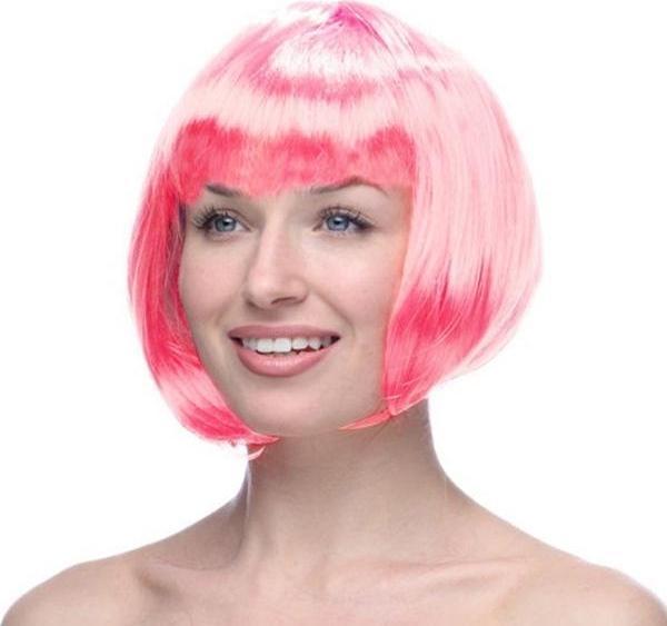 Pembe Renk Peruk Küt Saç - Image 1