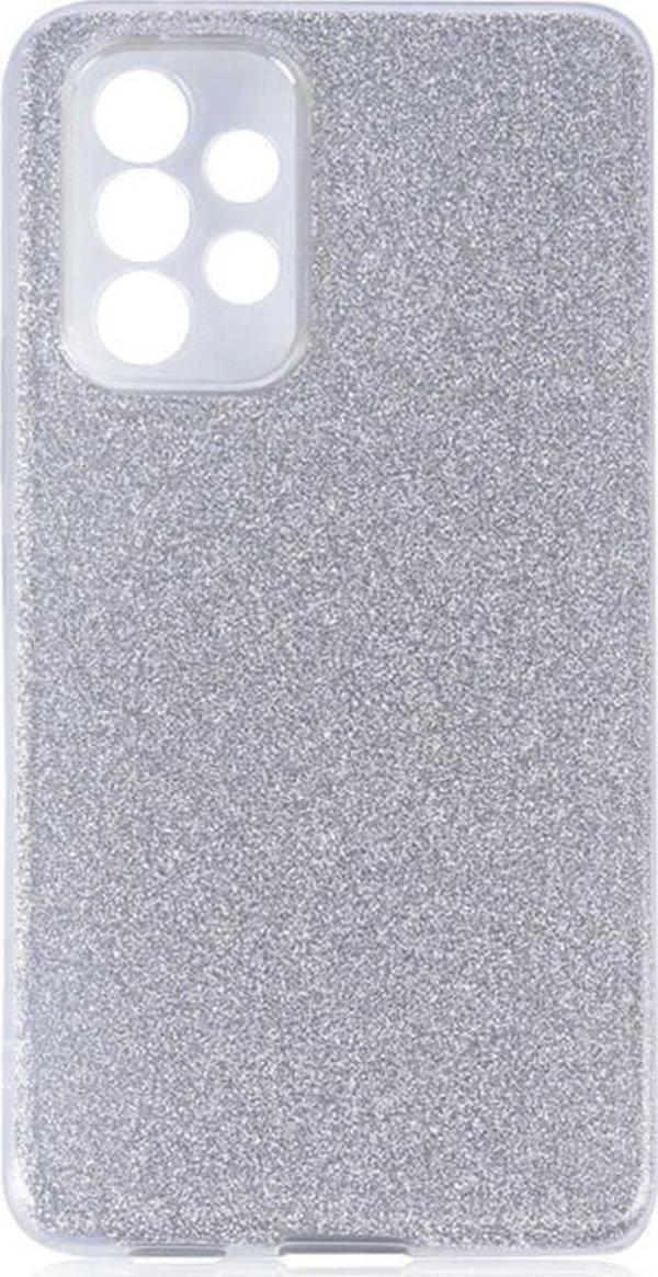 Coverzone Galaxy A73 Ile Uyumlu Kılıf Simli Parlak Çift Katmanlı Shining Silikon Mor - Image 1