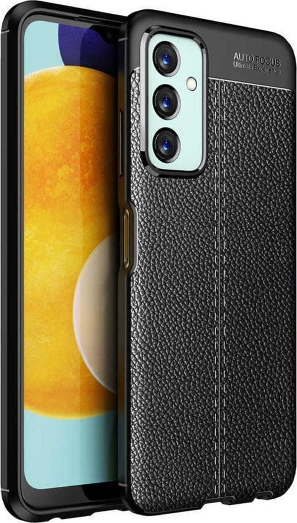 Coverzone Galaxy M23 Ile Uyumlu Kılıf Niss Silikon Deri Görünümlü Siyah - Image 1