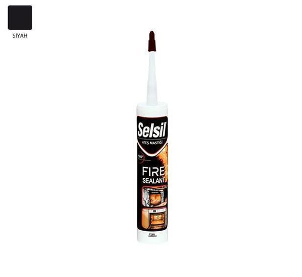 Selsil Ateş Mastiği Siyah 300 ml 1500 Dereceye Dayanıklı - Image 1
