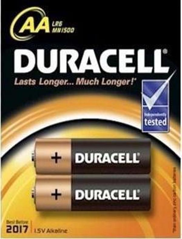 Duracell Alkalin Pil AA 2'' li Paket - Image 1