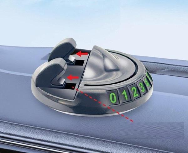 360° Dönebilen Yapışkanlı Numaratörlü Araç Telefon Tutucu - Image 1