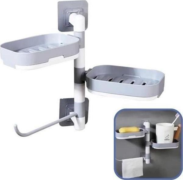 Çoklu Sabun Tutucu Fonksiyonel Banyo Sabunluk - Image 1