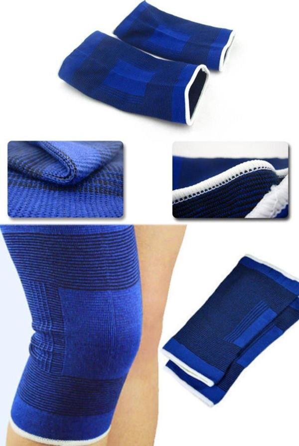 2 Li Elastik Dizlik - Egzersiz ve Spor Dizliği Büyük Boy 23 cm - Image 1
