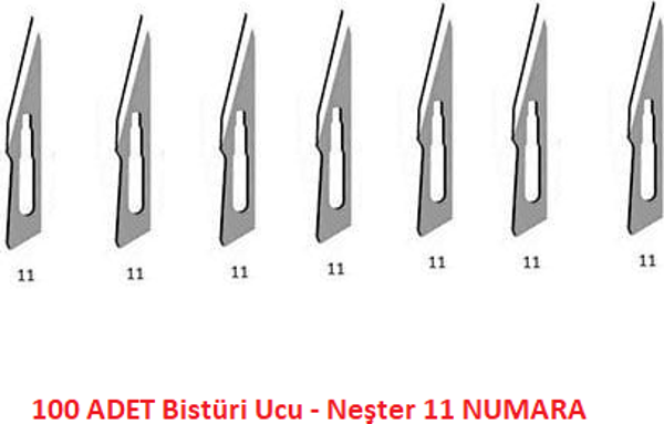 Bistüri Ucu No 11 - Neşter - 100 Adet - Image 1
