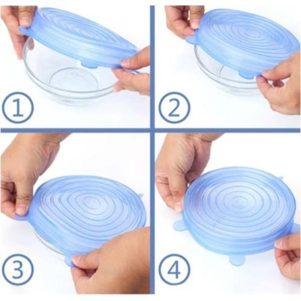 Silikon Yemek Saklama Kapak Seti 6 Adet - Image 1