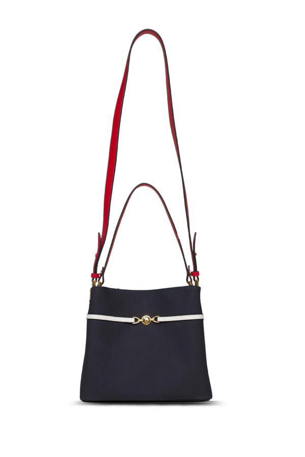 U.S. Polo Assn. US25238 Kadın Omuz Çantası Lacivert - Kırmızı - Image 1