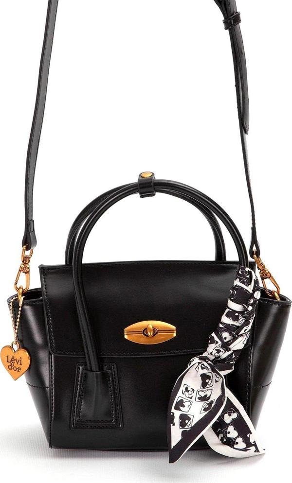 Levidor 930459 Kadın Fular Detaylı Omuz Çantası Siyah - Image 1