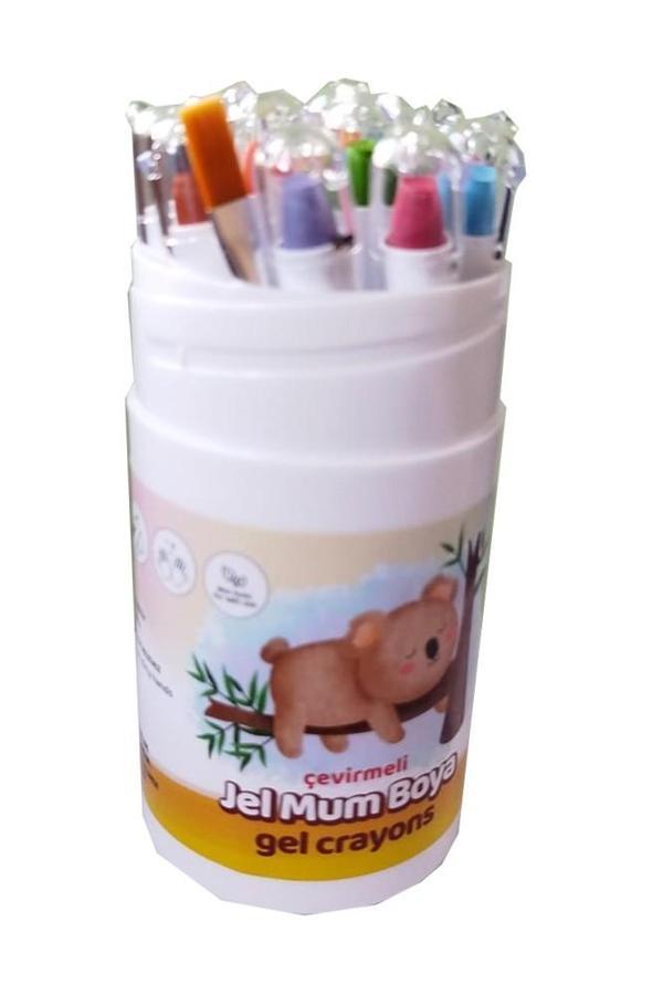 Çevirmeli Jel Mum Boya 12 Renk 1 Adet - Image 1