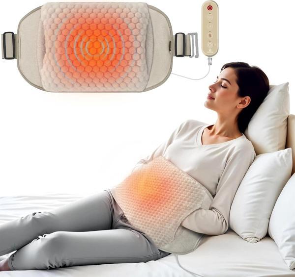 COMFIER Sırt Ağrısı Giderici Isıtma Pedi, El Isıtıcı Cepli Isıtmalı Bel Masaj - Sarı - Image 1