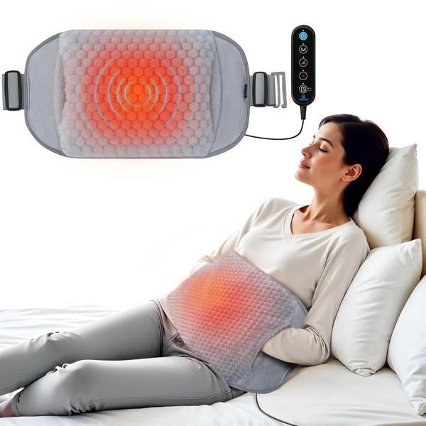COMFIER Sırt Ağrısı Giderici Isıtma Pedi, El Isıtıcı Cepli Isıtmalı Bel Masaj - Gri - Image 1
