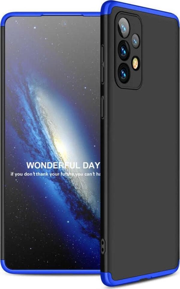 Coverzone Galaxy A73 Kılıf Soft Hard Koruma Ays Siyah-mavi - Image 1