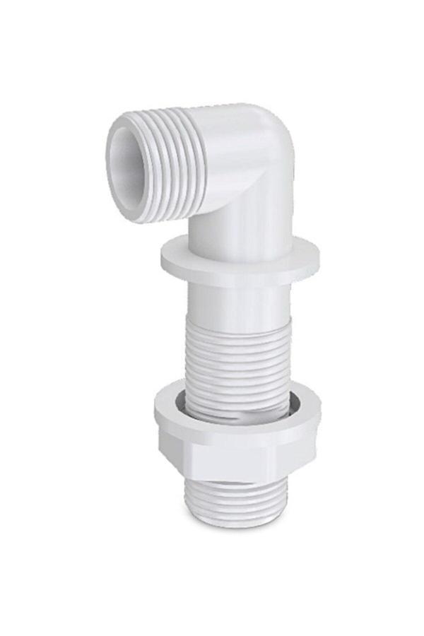 Yapıtaşı Yt132 Klozet Temiz Su Flex Hortum Baglantı Ara Parça Dirseği Plastik 3/8-2Adet - Image 1