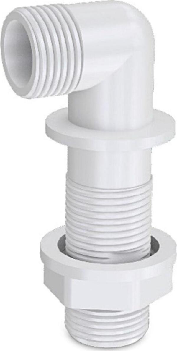 Yapıtaşı Yt132 Klozet Temiz Su Flex Hortum Baglantı Ara Parça Dirseği Plastik 3/8-2Adet - Image 1