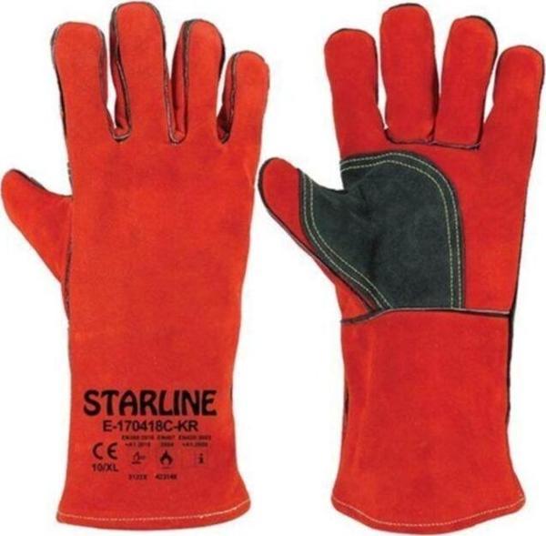 Starline E-170418C-Kr Kırmızı Kaynakçı Eldiveni - Beden 10 - Image 1