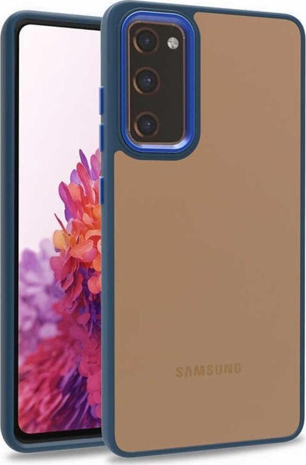 Coverzone Galaxy S20 Fe Ile Uyumlu Kılıf Kontrast Renk Tasarımlı Cynosure Kapak Mavi - Image 1