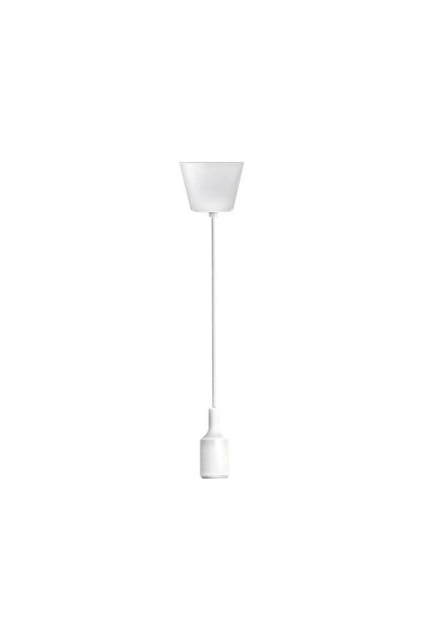 Yapıtaşı Beyaz Dekoratif Led Sarkıt Askı Duy Aparatı 100Cm E27 Duy -Yüksek Kalite Silikon Kauçuk Kablolu Duy - Image 1