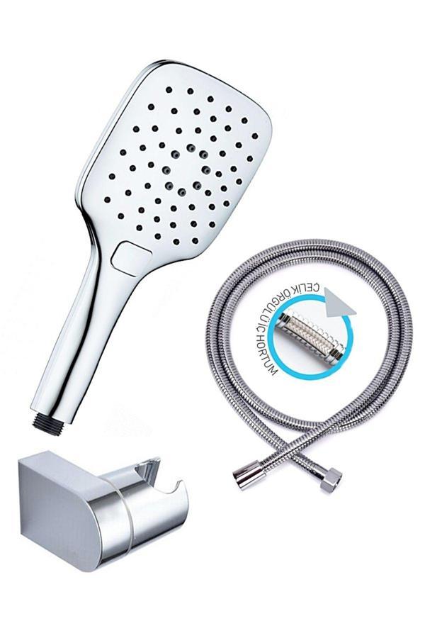 Yapıtaşı Yapıtaşı Yt284 Yıldız Butonlu Banyo Duş Seti 3Fonksiyonlu - Image 1