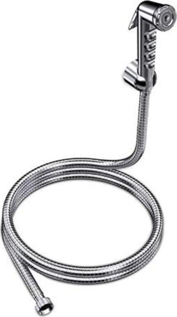 Yapıtaşı Yt21 Mega Abs Krom Taharetmatik Şattaf Seti 100-120Cm Örgülü Spiral Hortum - Image 1