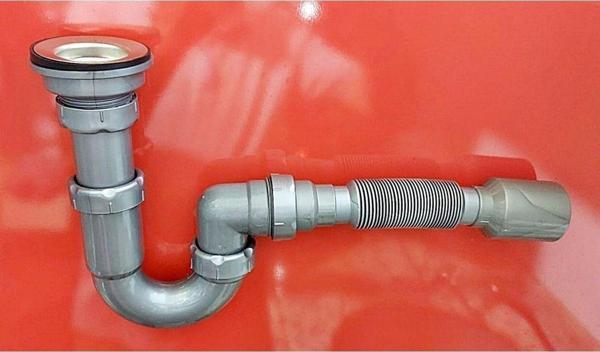 Yapıtaşı Yt28 Gri Esli Körüklü Lavabo Gider Sifonu-Yüksek Kalite - Image 1