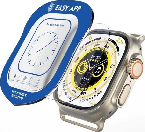 Coverzone Watch Ultra Ile Uyumlu 49mm Easy Temperli Cam Ekran Koruyucu Renksiz - Image 1