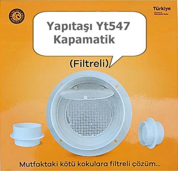 Yapıtaşı Yt547 Kapamatik Aspiratör Davlumbaz Baca Baglantı Klapesi Çekvalfli Filtreli - Image 1