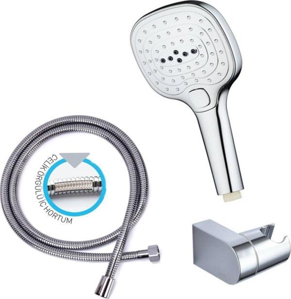 Yapıtaşı Yt261 Limon Banyo Duş Seti Butonlu 3Fonksiyonlu - Image 1