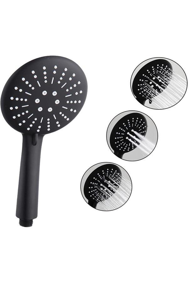 Yapıtaşı Yt289 Elit Siyah Banyo Duş Başlığı El Duşu 3Fonksiyonlu - Image 1