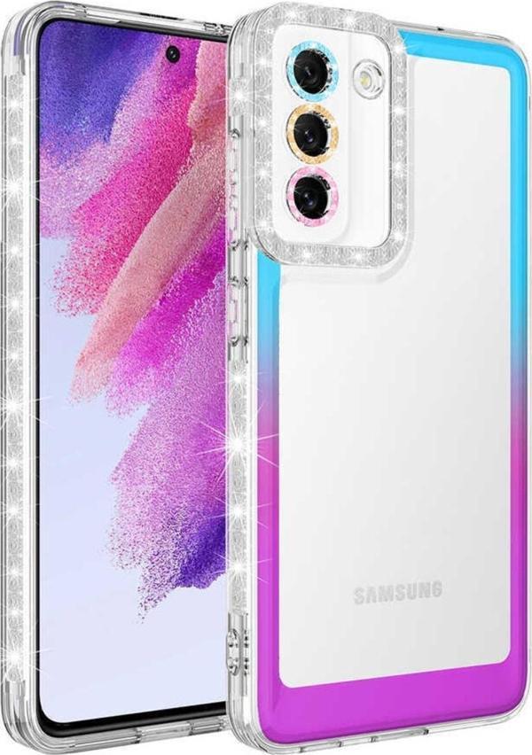 Coverzone Galaxy S20 Fe Ile Uyumlu Kılıf Taşlı Ve Renk Geçiş Tasarımlı Lens Korumalı Park Kapak - Image 1